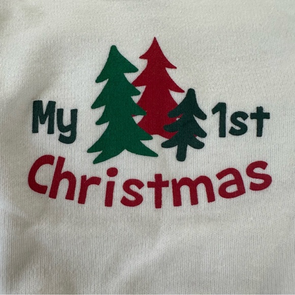 NWT Lullaby Lane My 1st Christmas Baby Outfit Sz 3-6 months - Picture 2 of 7